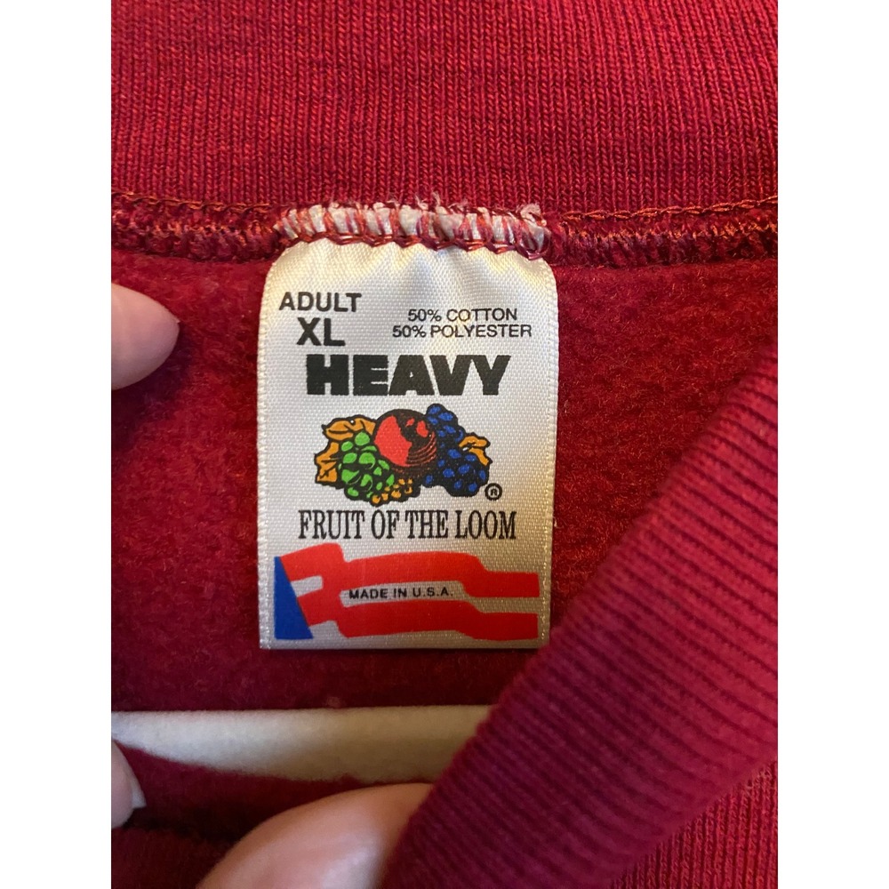 Vintage Florida State Seminoles FSU Fruit of the Loom Heavy Sweatshirt XL Maroon - Picture 5 of 6